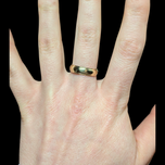 10K Yellow Gold Vintage "Bridal Bell" Beveled Band Ring Size 7