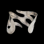 Sterling Silver Tribal / Flame Cuff Modernist Style Bracelet