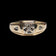 10K Two Tone Yellow & White Gold Diamond Band Size 10.5