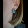 Sterling Silver Modern / Brutalist Fissure / Shadowbox Stud Earrings