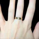 10K Yellow Gold Etched Starburst Domed Band Size 6 1/4