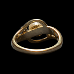 14K Yellow Gold Cultured Pearl & Diamond JWD / Birks Ring Size 6