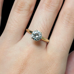 14K Yellow Gold 1.15 CT Brilliant Cut Natural Solitaire Diamond Engagement Ring Size 7