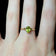 10K Yellow Gold & Natural Diopside Heart Shouldered Ring Size 6