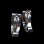 Tone Vigeland Norway Designer Modernist Sterling Silver Earrings Omega Back Pierced
