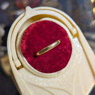 10K Yellow Gold Vintage Gladstone Simple Wedding Band Ring Size 4 3/4