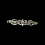 2.55 CT Natural Diamond & Platinum Antique Art Deco Filigree Bar Brooch