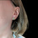 10K Yellow Gold Brushed / Etched Cat Head Stud Earrings
