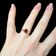 10K Yellow Gold & Garnet Ring Size 5 3/4