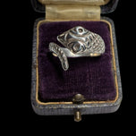 Mexico Sterling Silver Stamped Snake Ring Size 9 1/4
