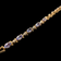 10K Yellow Gold Triangle Link Bracelet with Tanzanite & Diamond
