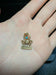 10K Yellow Gold Cancer Crab Zodiac Charm / Pendant With Turquoise