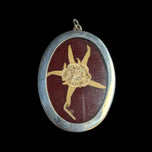 Vintage Sterling Silver Pressed Edelweiss Flower Frame Pendant