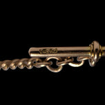 Antique 9K Rose Gold Watch Chain with Dog Clip & T-Bar Hallmarked Birmingham I.S. Greenberg & Co