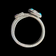 Sterling Silver Snake Ring With Turquoise Eyes - Native American - Zuni