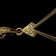 Antique 10K Yellow Gold Arts & Crafts Era Lavalier Necklace with Seed Pearls