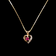 10K Gold Ruby and Diamond Heart Shaped Pendant