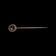 14K Yellow Gold Amethyst Cabochon Stick Pin