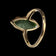 10K Yellow Gold Marquise Cut Nephrite Jade Ring Size 5.5