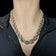 Sterling Silver Graduating Hollow Rope Chain Link Twist Oversized Statement Necklace