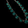 Sterling Silver & Green Czech Glass / Paste Stone Art Deco Rivière Necklace