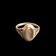 10K Yellow Gold Plain Signet Ring Scroll Work Sides Size 4.5
