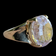 14K Gold Natural Pink Kunzite Statement Ring Oval Cut