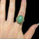 Early Chinese Export Ring Gilt Silver, Enamel and Jade Butterflies