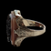 14K White Gold Carved Sardonyx Double Silhouette Large Cameo Portrait Ring Size 11 1/4