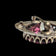 Vintage Sterling Silver & Purple Glass Celtic Kilt Pin / Brooch / Pendant