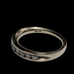 14K White Gold Channel Set Diamond Band Size 7 1/4