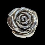 Sterling Silver Large Hollow Rose Flower Statement Ring Size 7 3/4