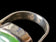 14K White Gold & Jade Mid-Century Modernist Statement Ring Size 5 1/4
