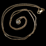 10K Yellow and White Gold Diamond Pendant Necklace