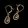 14K Yellow Gold Teardrop Hoop Hinge Earrings