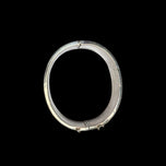 Vintage Silver Victorian Revival Wide Etched Hinge Cuff Bracelet