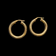 10K Yellow Gold Simple 28mm Thick Hoop Earrings: UnoAerre Italy