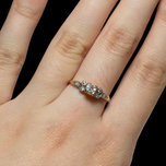 Antique 14K Art Deco Style High Setting Diamond Ring 6 1/2