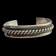 Sterling Silver Vintage Large Navajo Silver Cuff Bracelet Signed Tahe