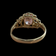 10K Yellow Gold and Pink Cubic Zirconia Ring Size 6.5