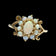 14K Yellow Gold Opal Flower Cluster Ring Size 7 1/4