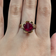 10K Yellow Gold Synthetic Ruby Birks Ring Size 7.5