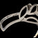 Modernist Abstract Sterling Silver & Tiger's Eye Leaf Cuff Bracelet Mexico