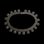 Sterling Silver Chainmail and Sphere Collar Necklace: Mexico Tlaquepaque Jalisco