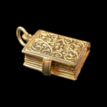 9K Yellow Gold Holy Bible Charm / Pendant with Lord's Prayer