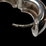 Sterling Silver Chunky Hoop Earrings 3/4"