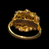 Birks 18K Yellow Gold Scattered Diamond / Floral Pattern Ring Size 5.5
