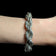 Sterling Silver Chain Link Twist Hollow Bracelet - Chunky