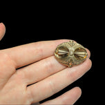 Antique Victorian / Biedermeier Era Rolled Gold Repoussé Brooch / Pendant