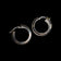 10K White Gold Brushed Bevel Chunky Wide Hoops 7.4mm